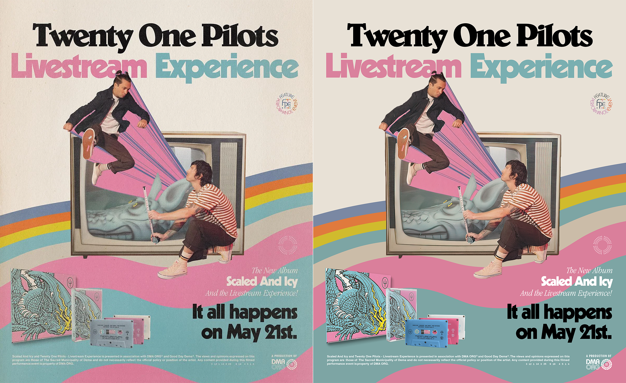 Twenty One Pilots - Livestream Experience digital promo poster from Twitter (2021)