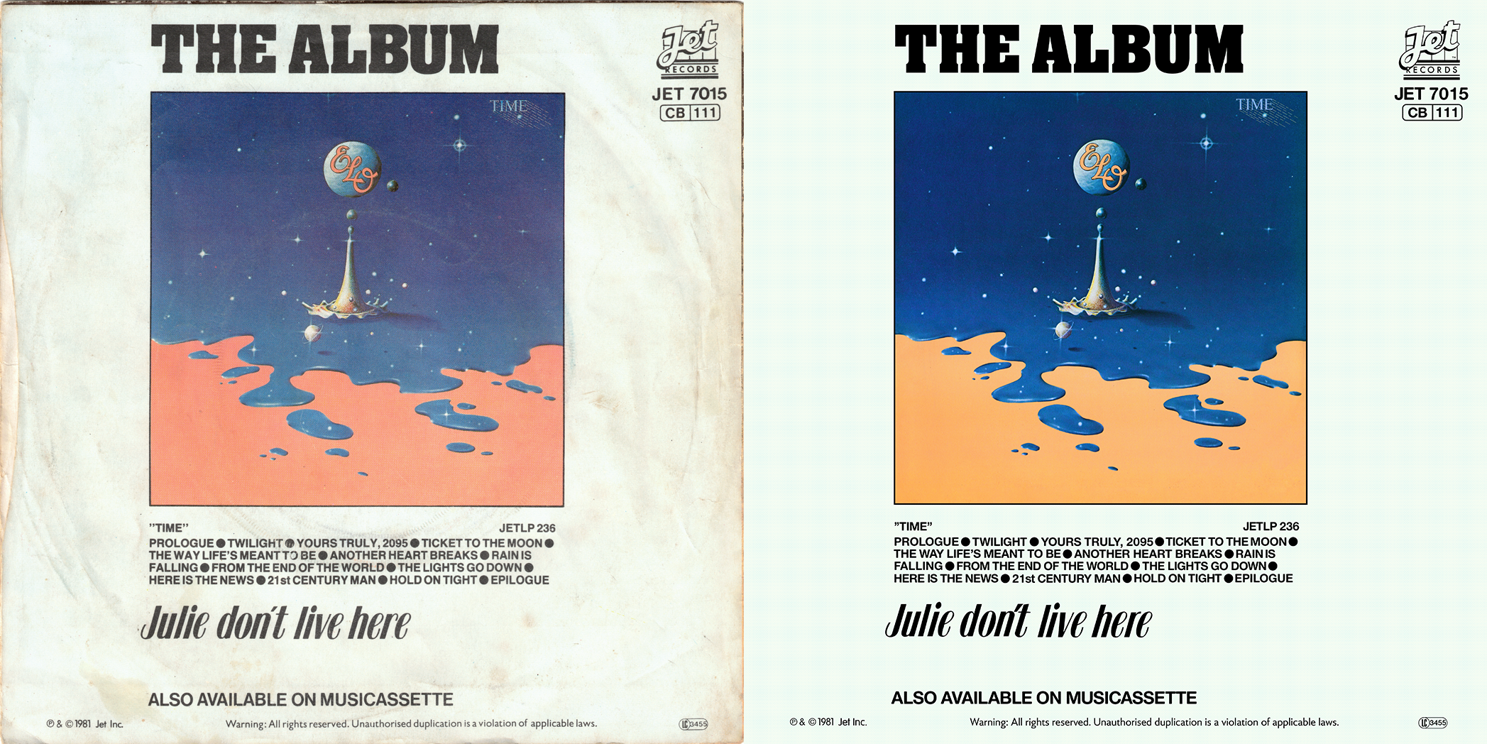 Electric Light Orchestra - Twilight single cover (1981)